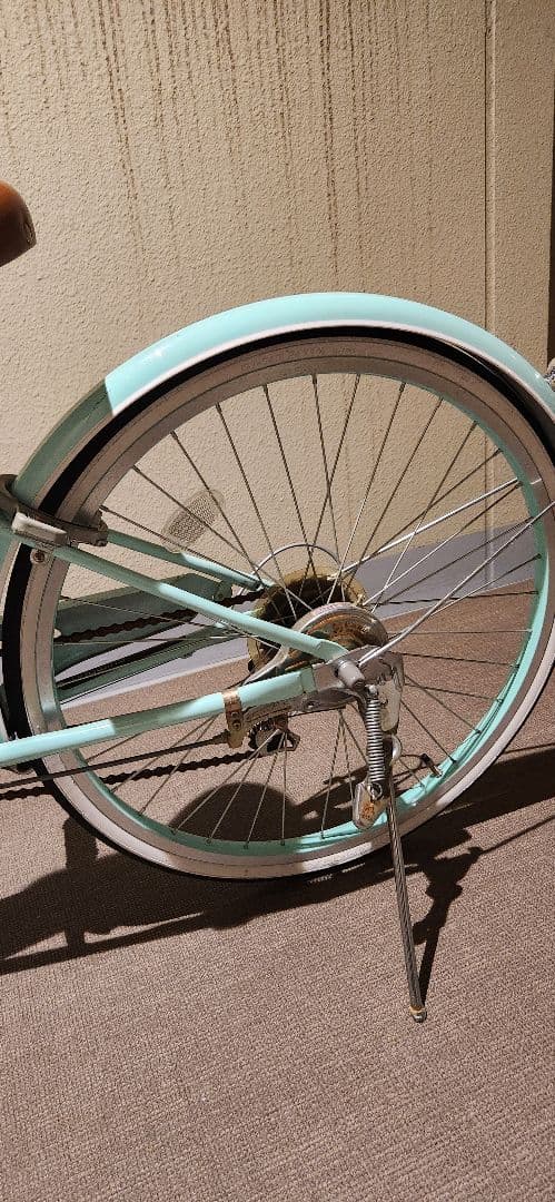 ミントグリーン シティサイクル バスケット付き