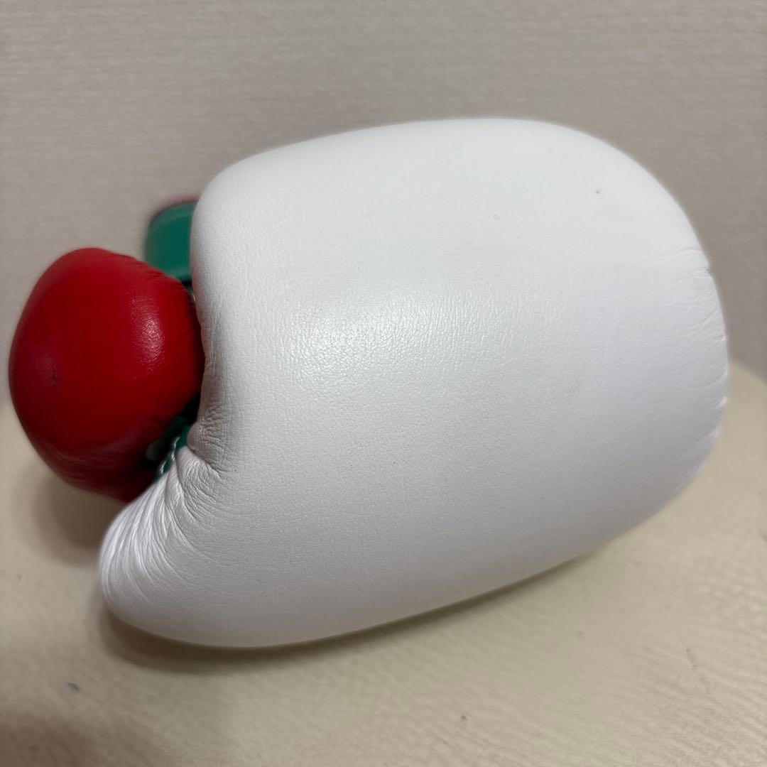 Winning ボクシンググローブ 8 oz 白/赤/緑【両手甲ネームプリント】