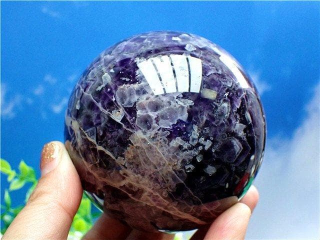 天然～愛の守護石～夢幻紫水晶丸玉B89G1/171G05C