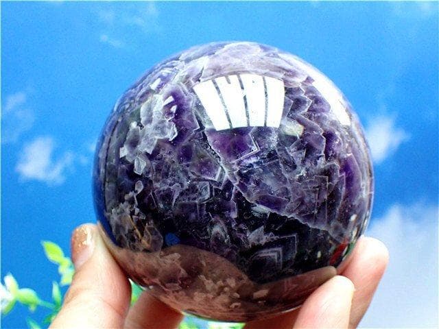 天然～愛の守護石～夢幻紫水晶丸玉B89G1/171G05C