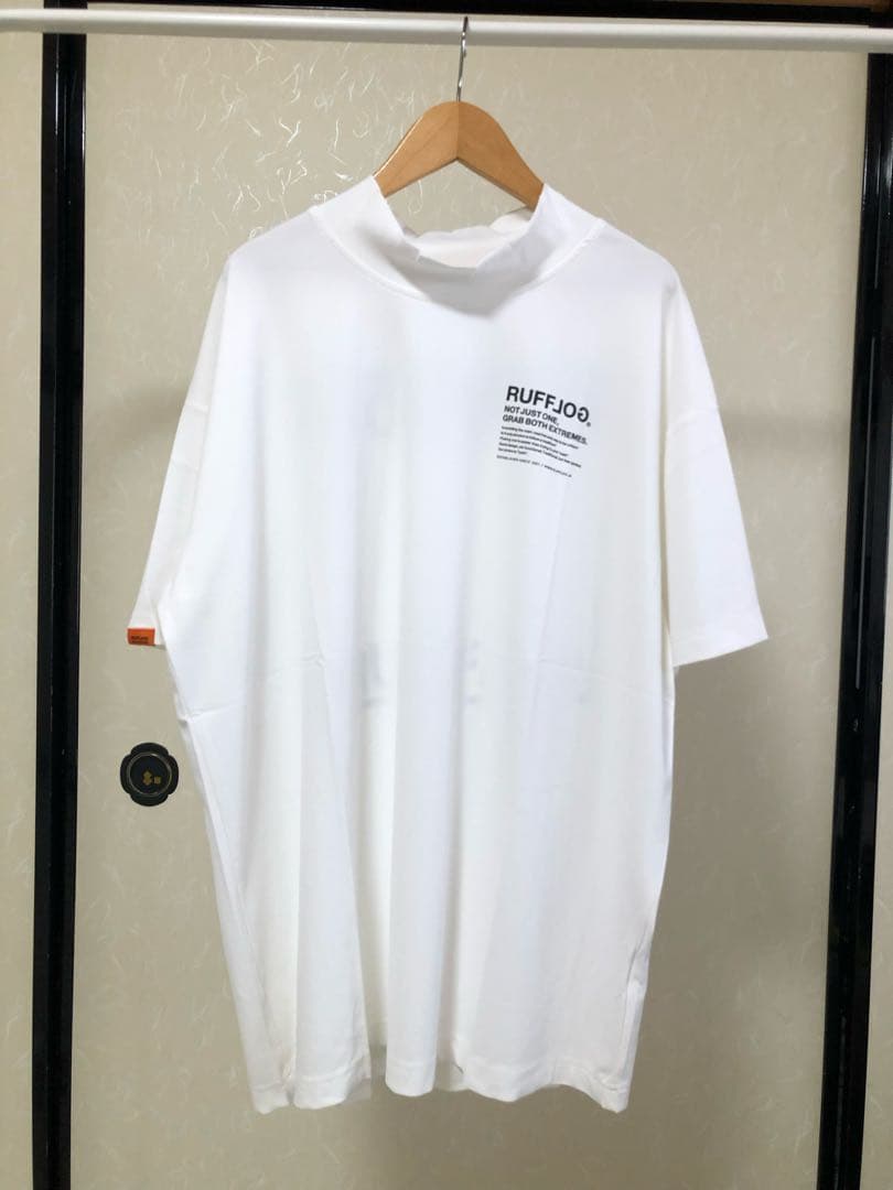 RUFFLOG MOCK NECK TEE サイズL ホワイト