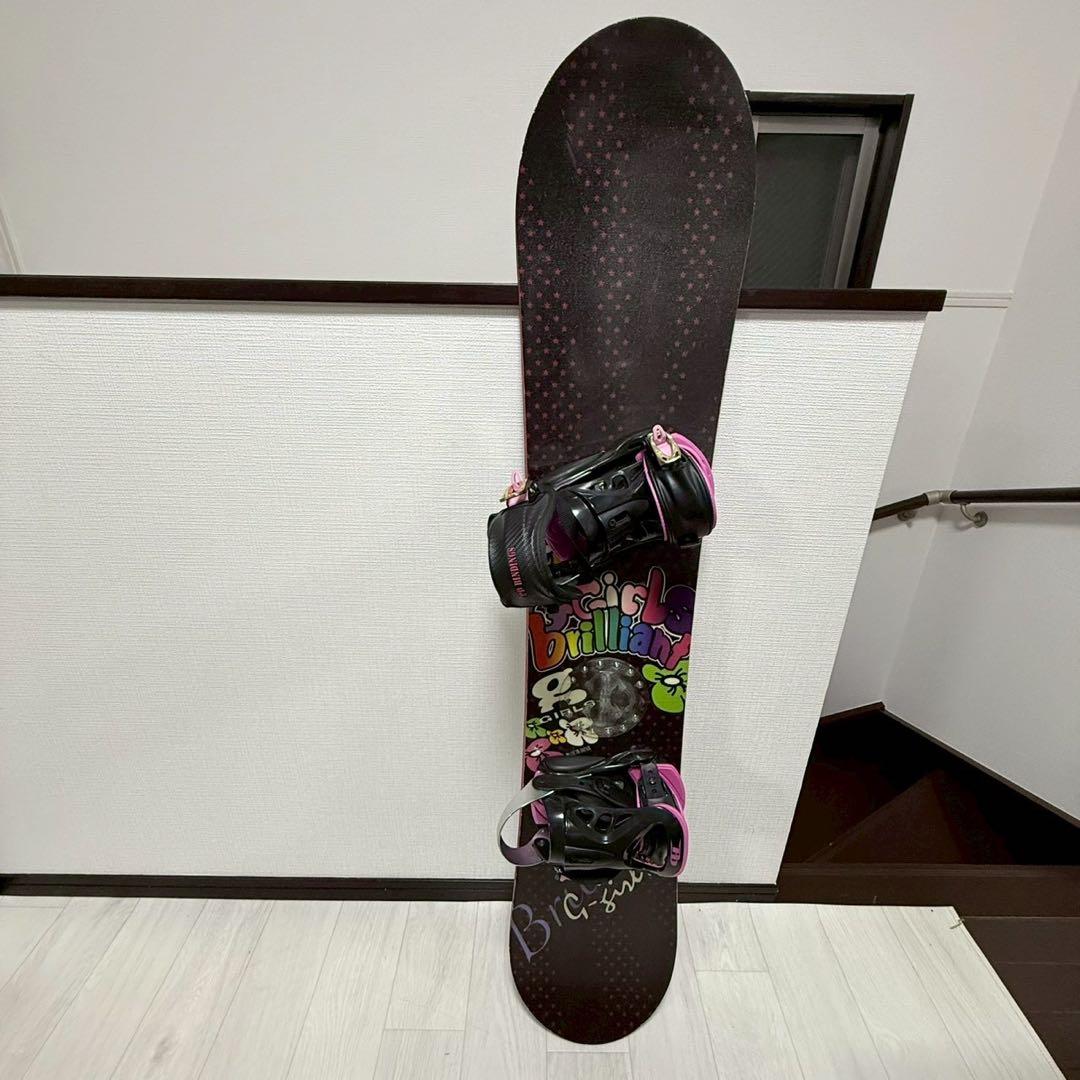 【初心者用】スノーボード ビンディング付き 135cm ジュニア・ガールズ向け