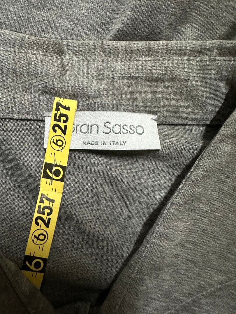 Gran Sasso グレー 長袖ポロシャツ
