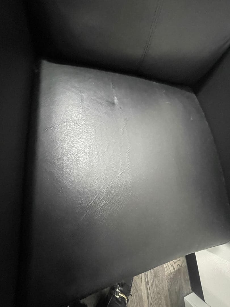 黒 サロン用リクライニングチェア ダメージあり