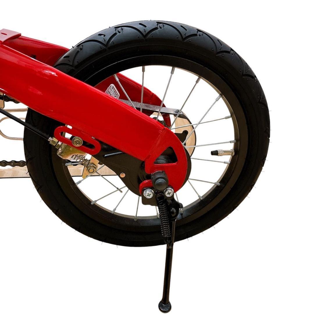 【美品】へんしんバイク　14インチ X14 赤 スタンド付き