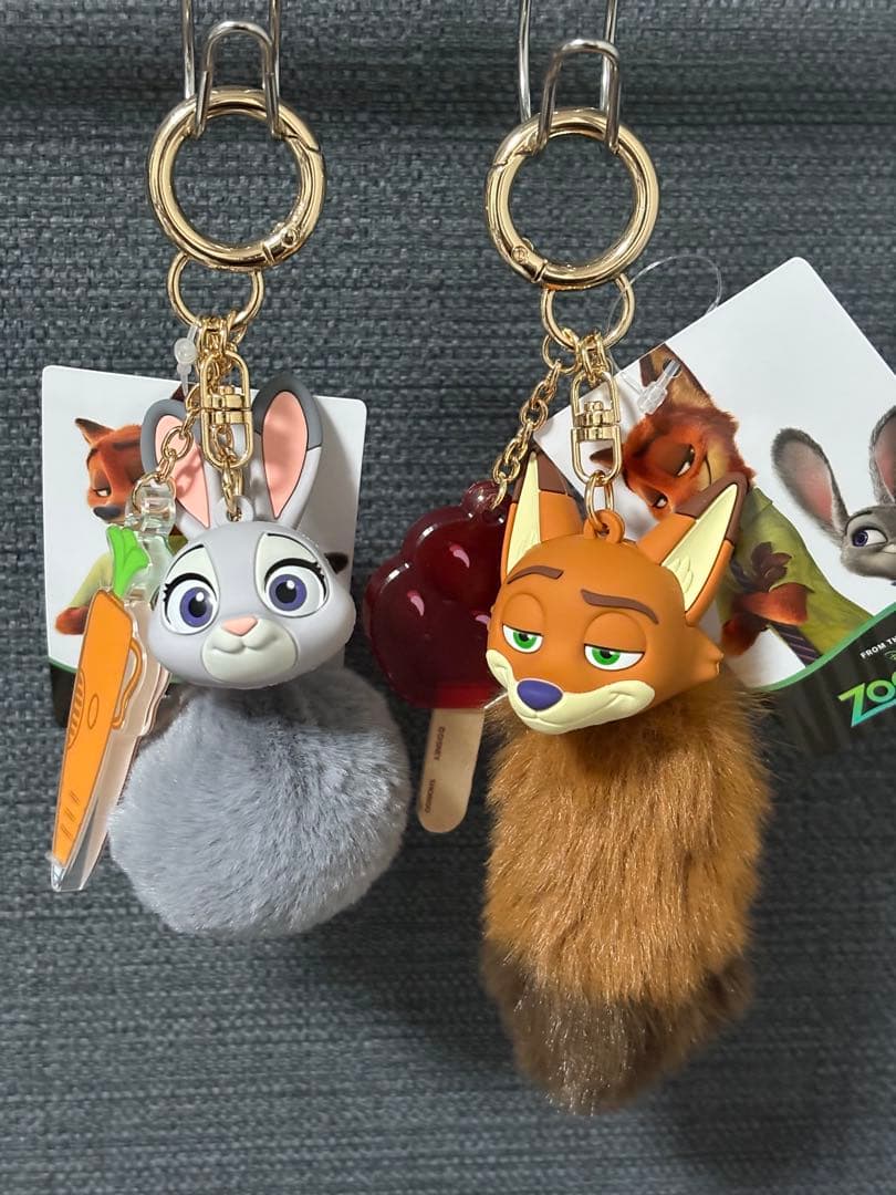 しまむら ズートピア2 ニック ジュディ 立体チャームキーホルダー