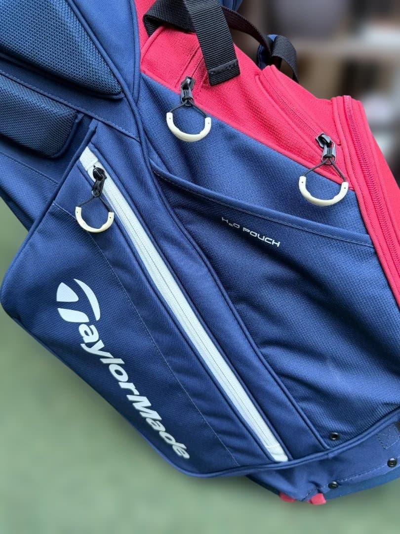 TaylorMade スタンド付きキャディバッグ ネイビー/レッド