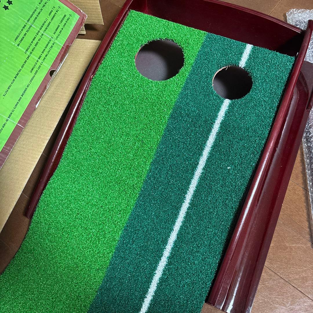 【期間限定値下げ】ゴルフパット練習　自動静音返球　天然木