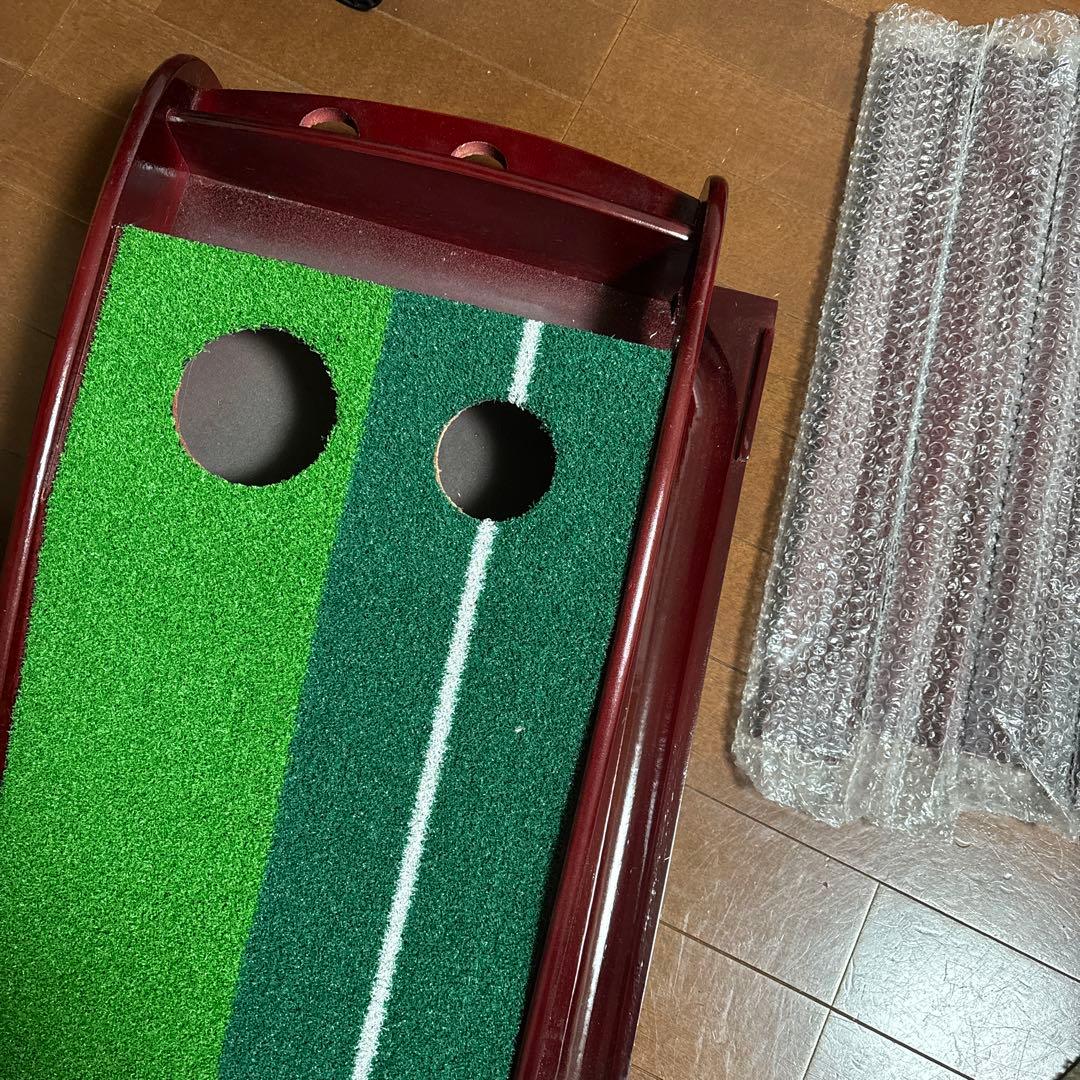 【期間限定値下げ】ゴルフパット練習　自動静音返球　天然木