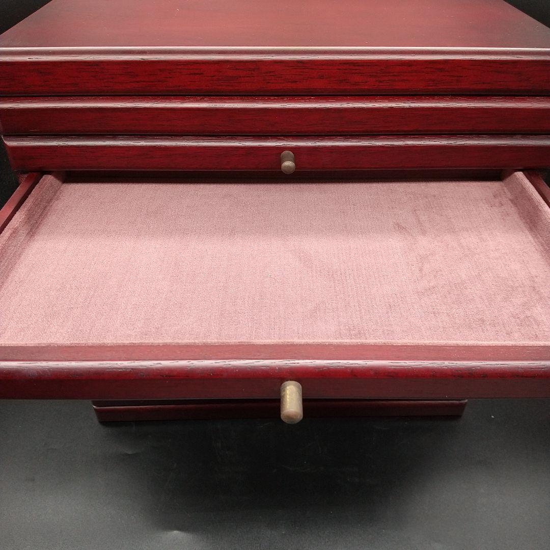木製 ジュエリーケース 宝石箱 7引き出し アクセサリーボックス