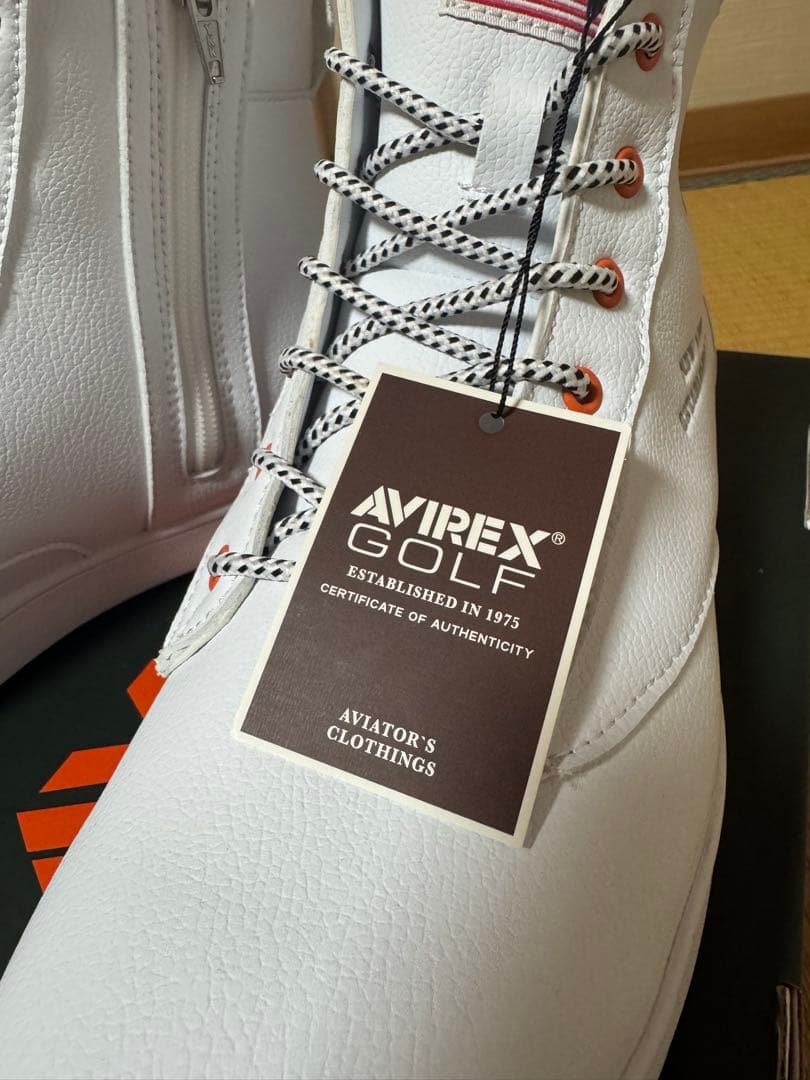 【新品未使用】AVIREX GOLF ハイカットシューズ ホワイト