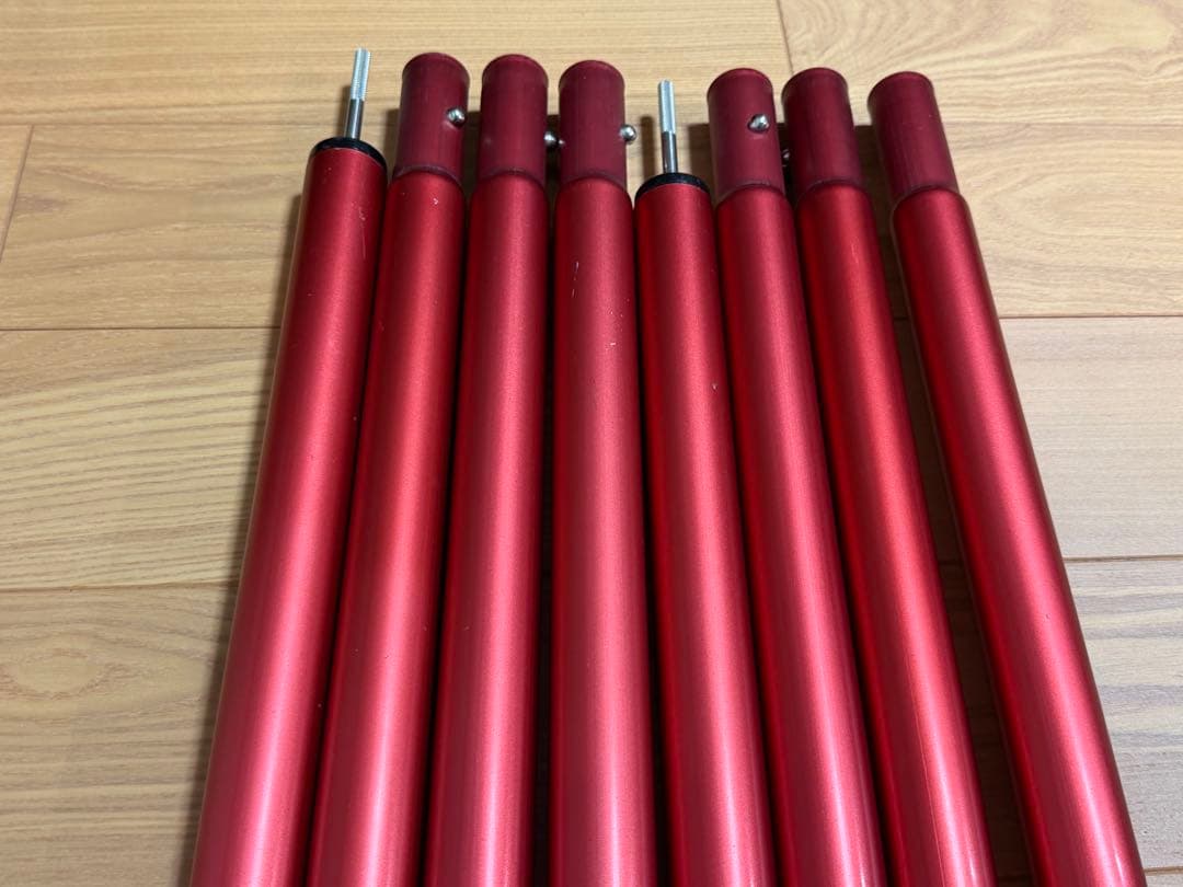 スノーピーク ウイングポール　レッド 240cm 2本セット