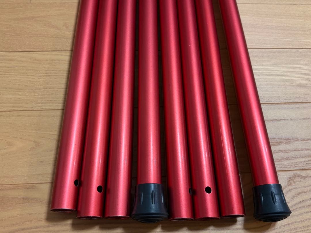 スノーピーク ウイングポール　レッド 240cm 2本セット