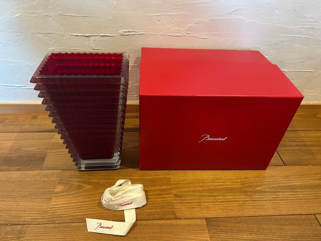 Baccarat バカラ アイ ベース スクウェア L 30cmレッド