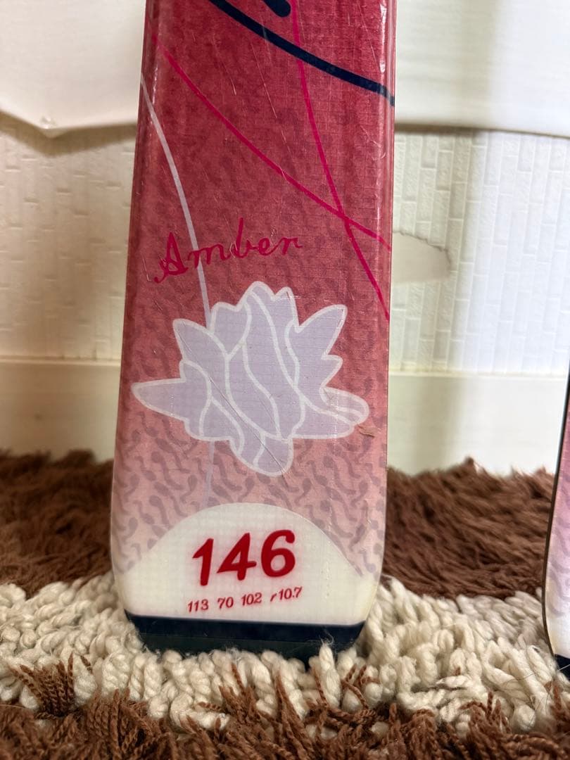 レディースSalomon スキー 146cm ピンクデザイン