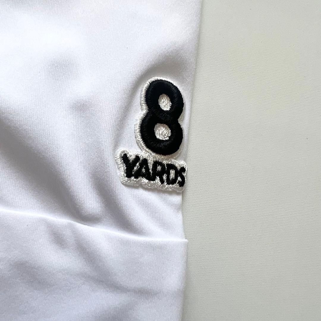 【新品】8YARDS ハチヤーズ　ポロシャツ　メンズ　ゴルフ　ロゴ　M 白