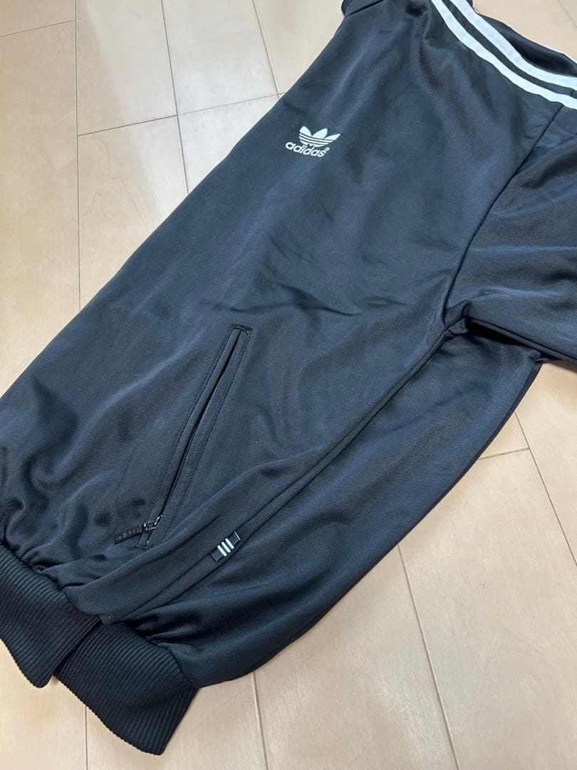 adidas 90s 黒トラックジャケット 3本ライン