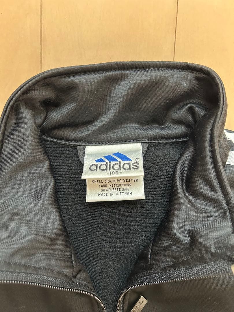 adidas 90s 黒トラックジャケット 3本ライン