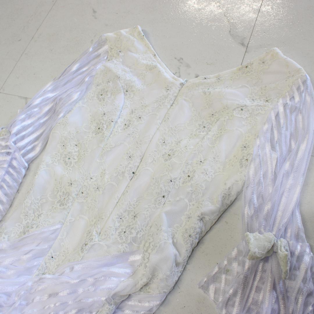 【美品 社交ダンス衣装】primaboutique ワンピース ドレス 白 上品