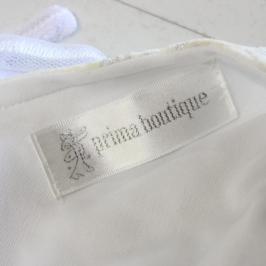 【美品 社交ダンス衣装】primaboutique ワンピース ドレス 白 上品
