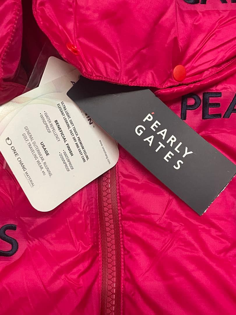 GATES PEARLY フード付きダウンベスト ピンク
