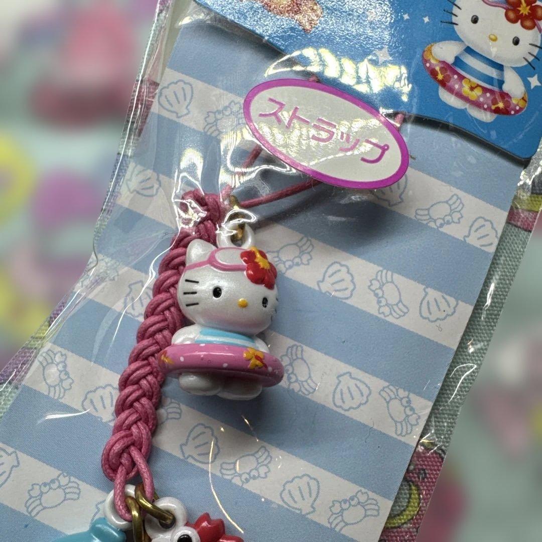 2001年　サンリオ　ハローキティ ストラップ トロピカルバージョン　平成レトロ