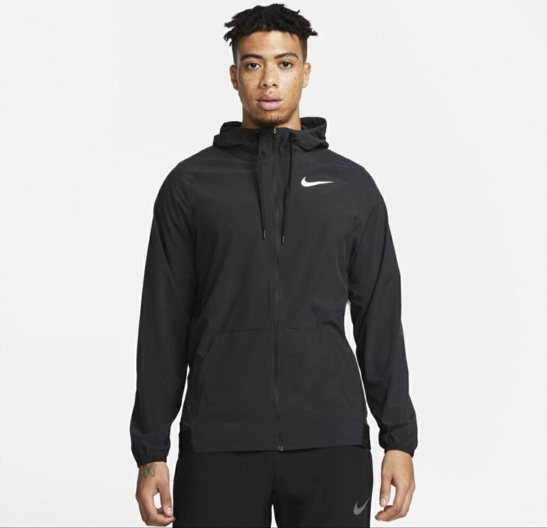 Nike ブラック フルジップ ウィンドブレーカー