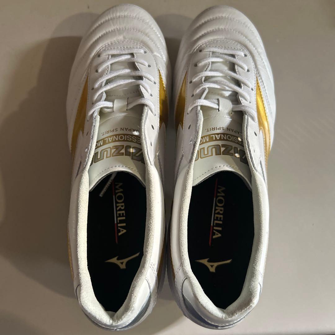 MIZUNO Morelia サッカーシューズ ホワイト/ゴールド