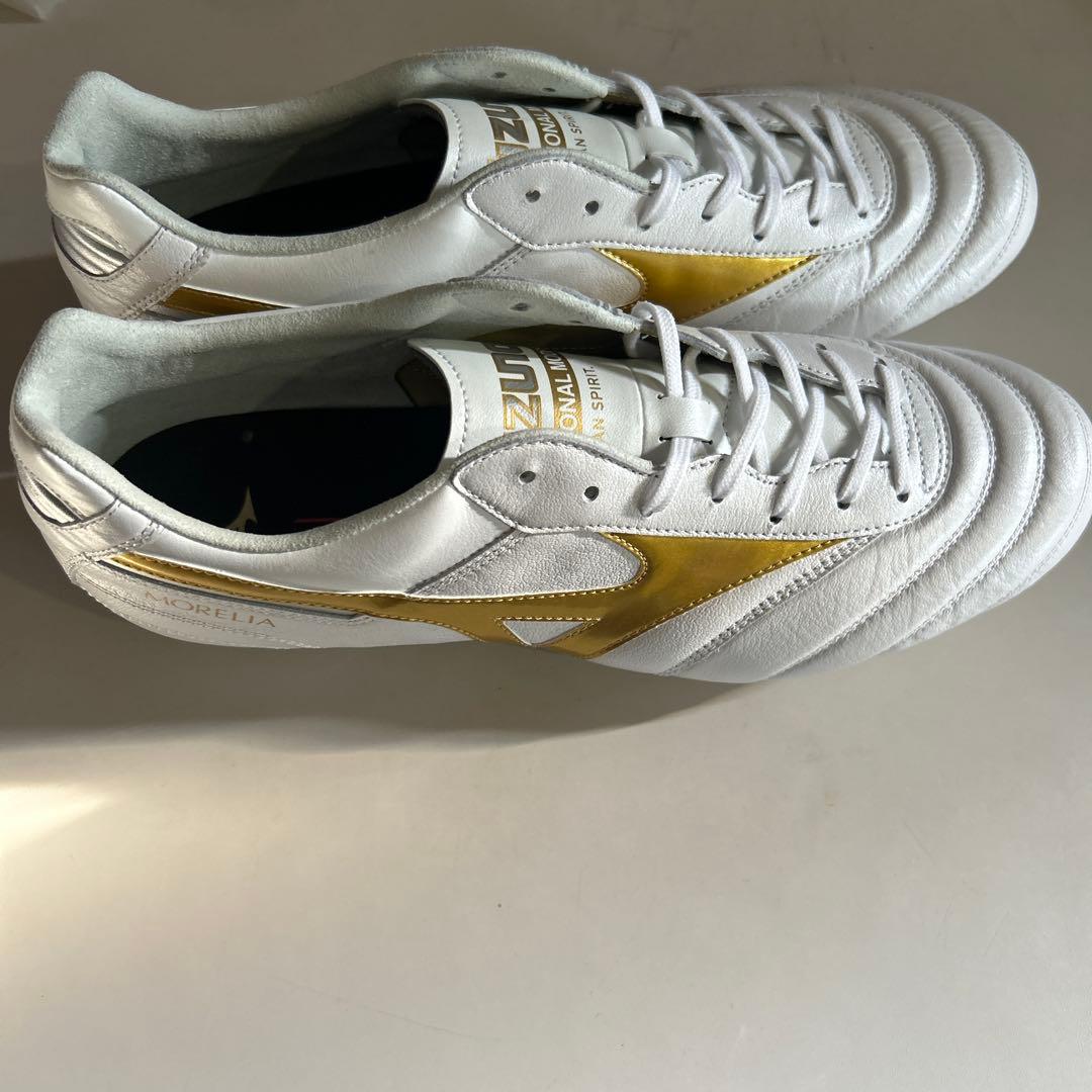 MIZUNO Morelia サッカーシューズ ホワイト/ゴールド