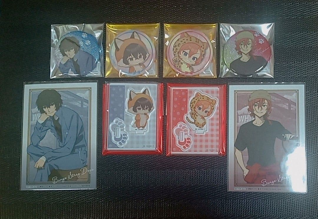 文豪ストレイドッグス コラボカフェ本舗 芥川龍之介 銀 缶バッジ アクスタ