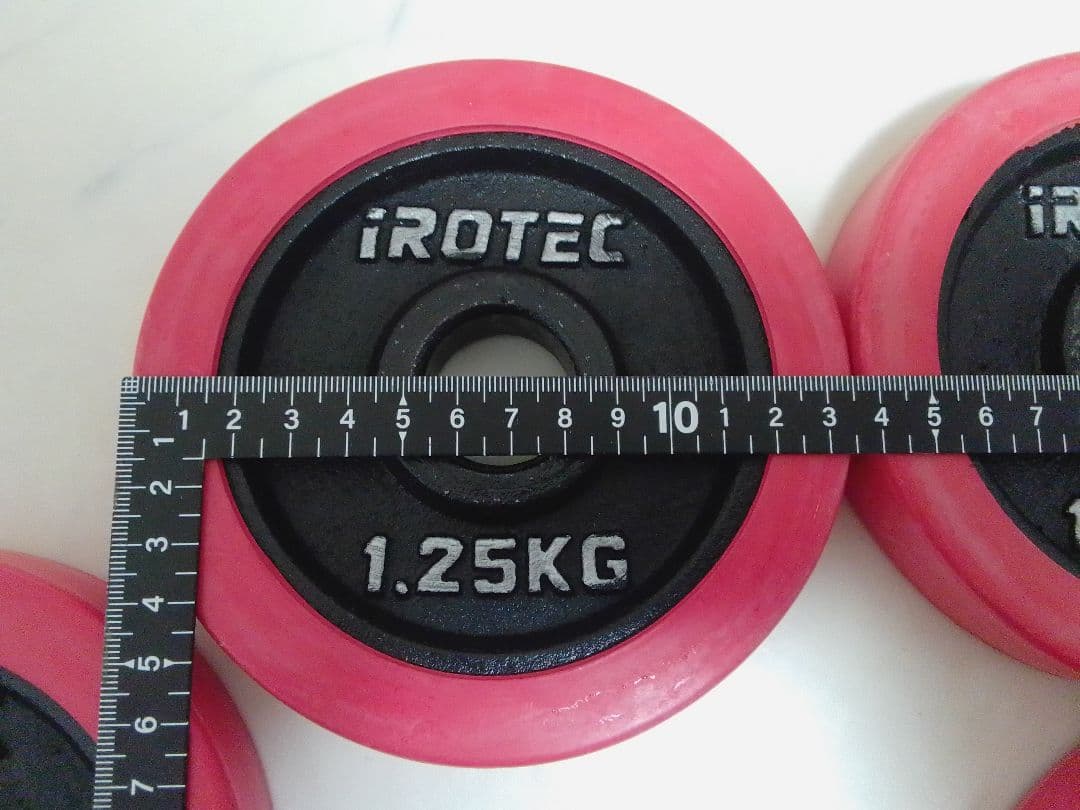 iROTEC ラバー付 ダンベル 20kg 筋トレ プレート アイロテック ⑥