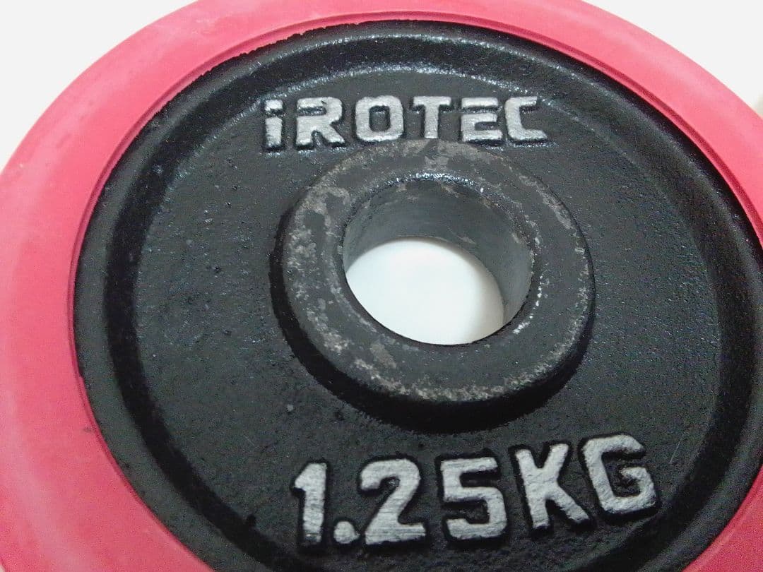 iROTEC ラバー付 ダンベル 20kg 筋トレ プレート アイロテック ⑥