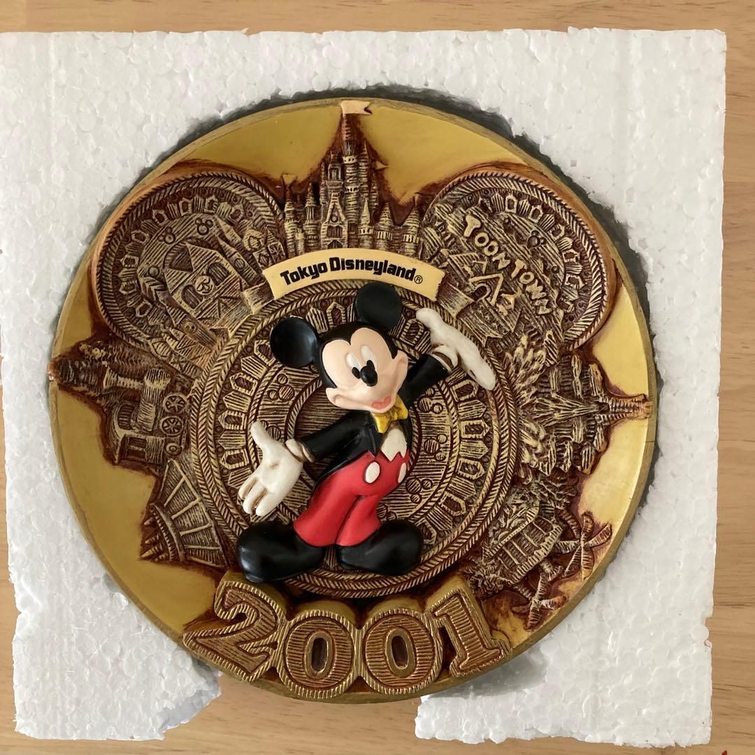 未使用　東京ディズニーランド ミッキーマウス プレート 絵皿　2001 レア