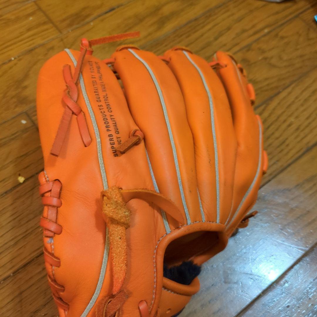 ミズノ ダイヤモンドアビリティクロス　一般用軟式野球　グローブ オレンジ　内野