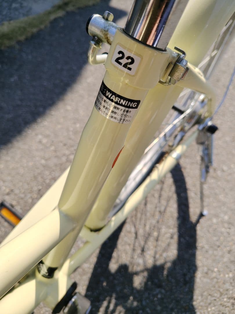 【美品】子供用22インチ自転車/アサヒ/ホワイト（愛媛県東予地方で受け渡し対応）