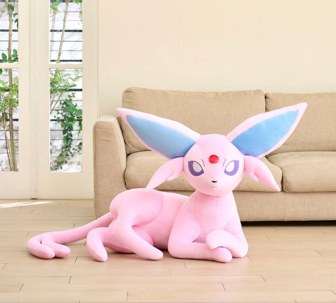 【ポケモン公式品】等身大 ブラッキー エーフィ 寝そべり 2体セット 新品未使用