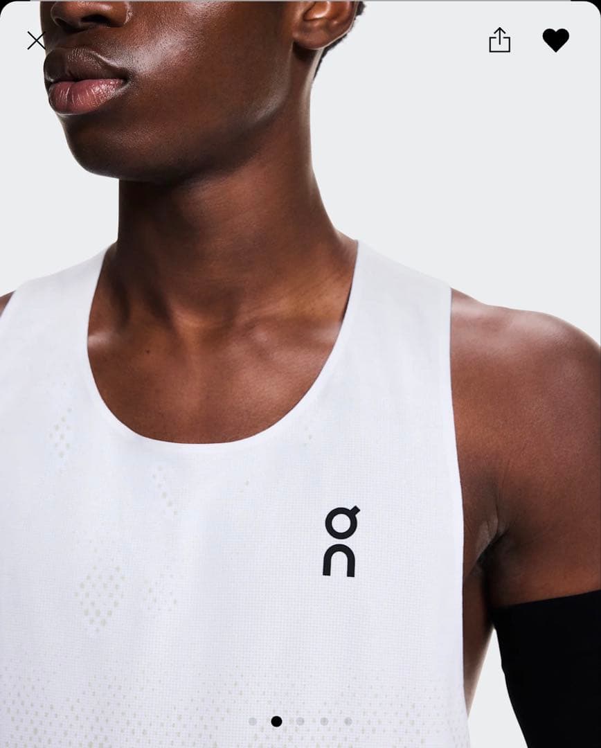 On Zero Singlet ホワイト/イエロー　XS