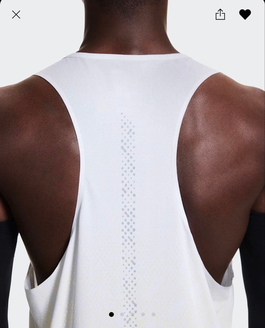 On Zero Singlet ホワイト/イエロー　XS