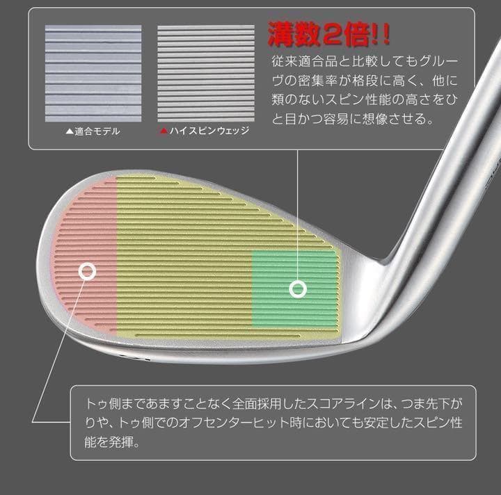 【新品2本】誰でも激烈バックスピン！止まって戻って寄せワン連発の激スピンウェッジ