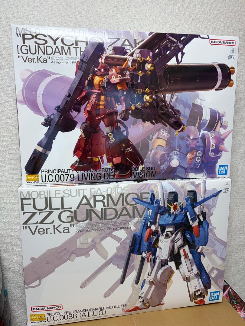 新品★MG1/100サイコ・ザク＋MG1/100フルアーマーZZガンダムVer