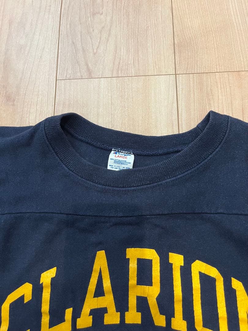 80s チャンピオン　フットボールTシャツ　7分袖　L