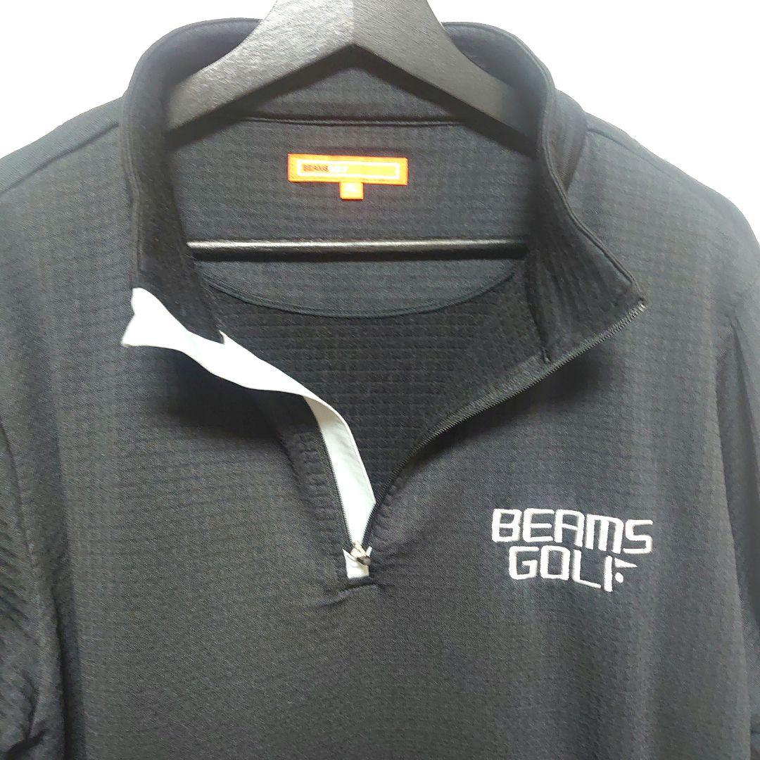 【美品】BEAMS GOLF ビームスゴルフ　ブラックジャケット ハーフジップ