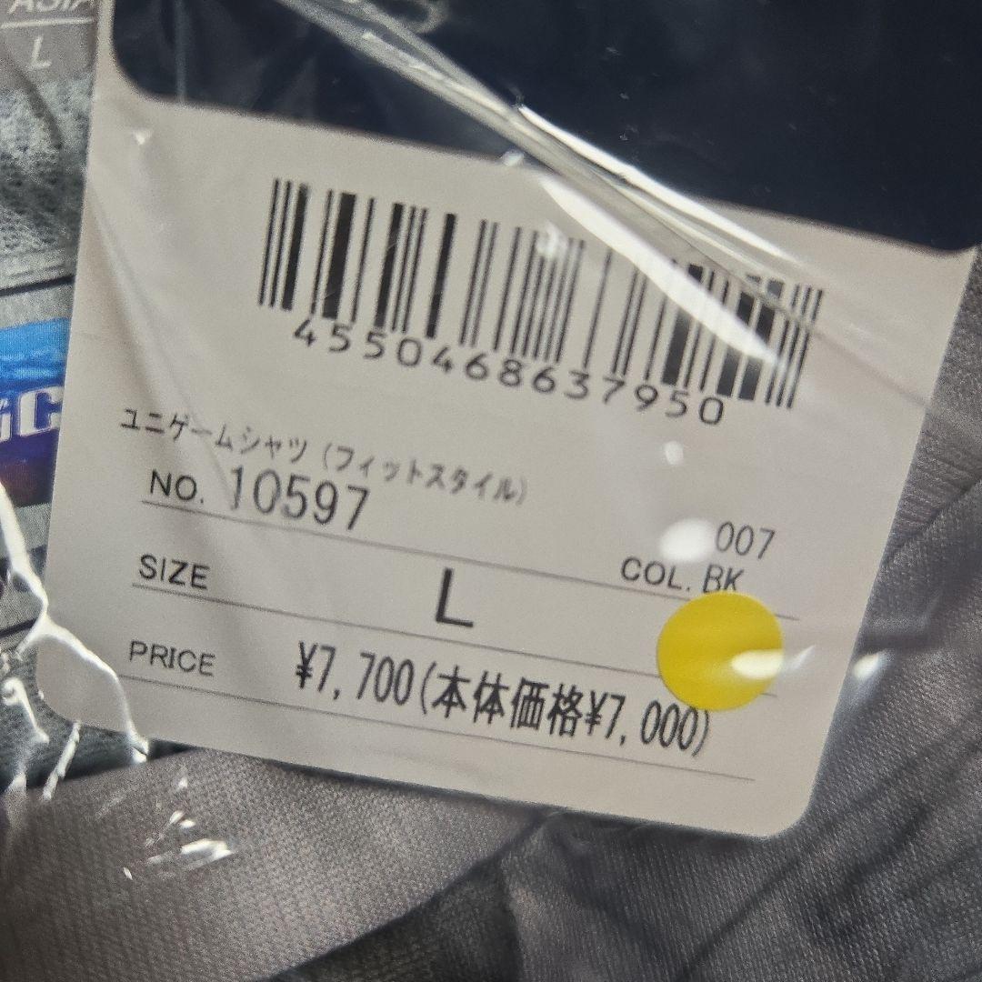 新品　YONEX　ゲームシャツ　L　半袖　グレー　総柄　10597