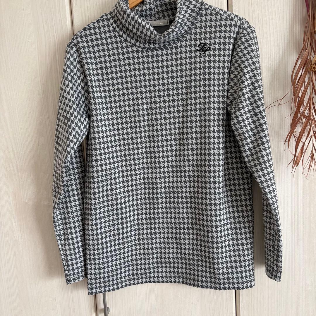 新品　FAIRY POWDER千鳥柄タートルシャツ　ゴルフウェア　Ｍ