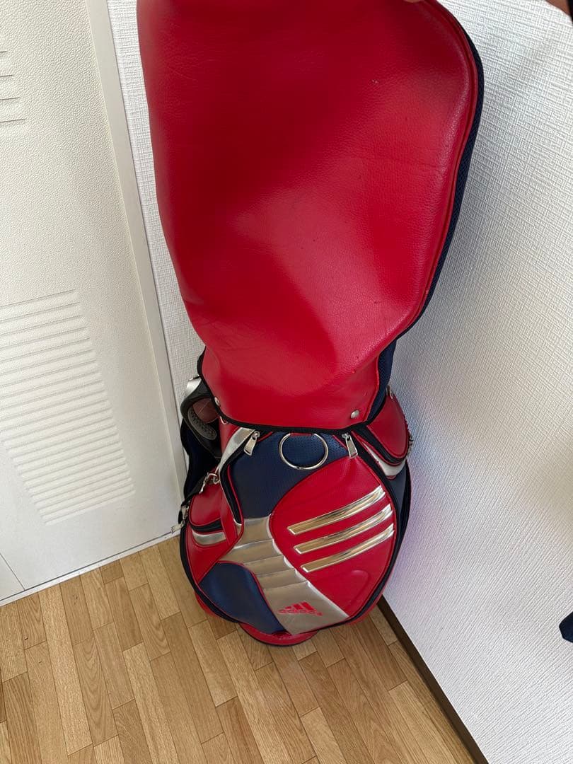 adidas 赤青 キャディバッグ