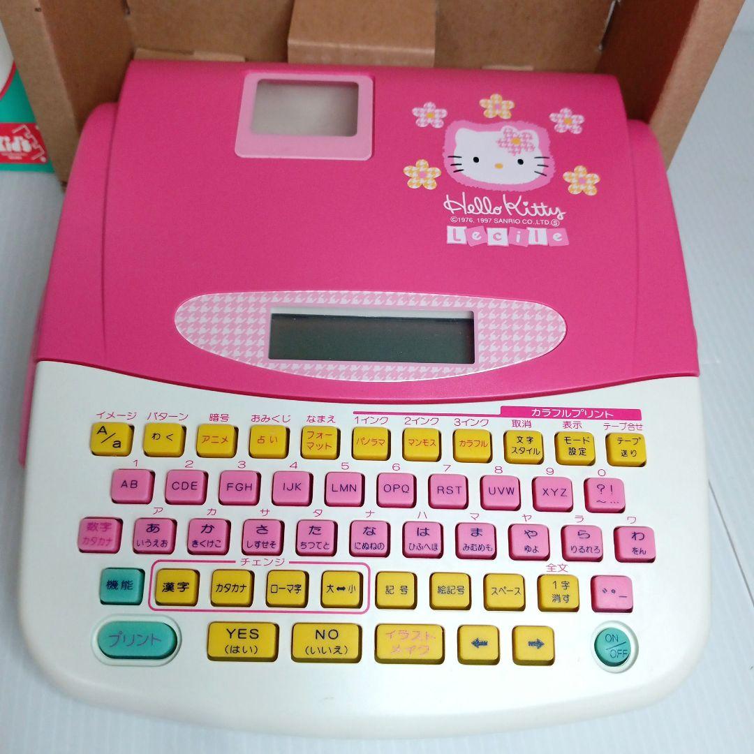美品 動作品 カセットシールプリンター ハローキティシール サンリオ