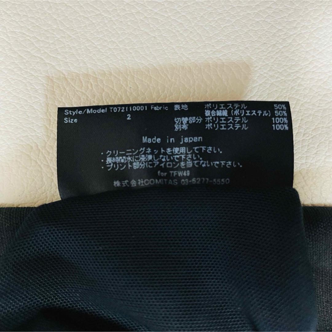 6772【美品】TFW49 サイドメッシュ　ストレッチパンツ　ブラック