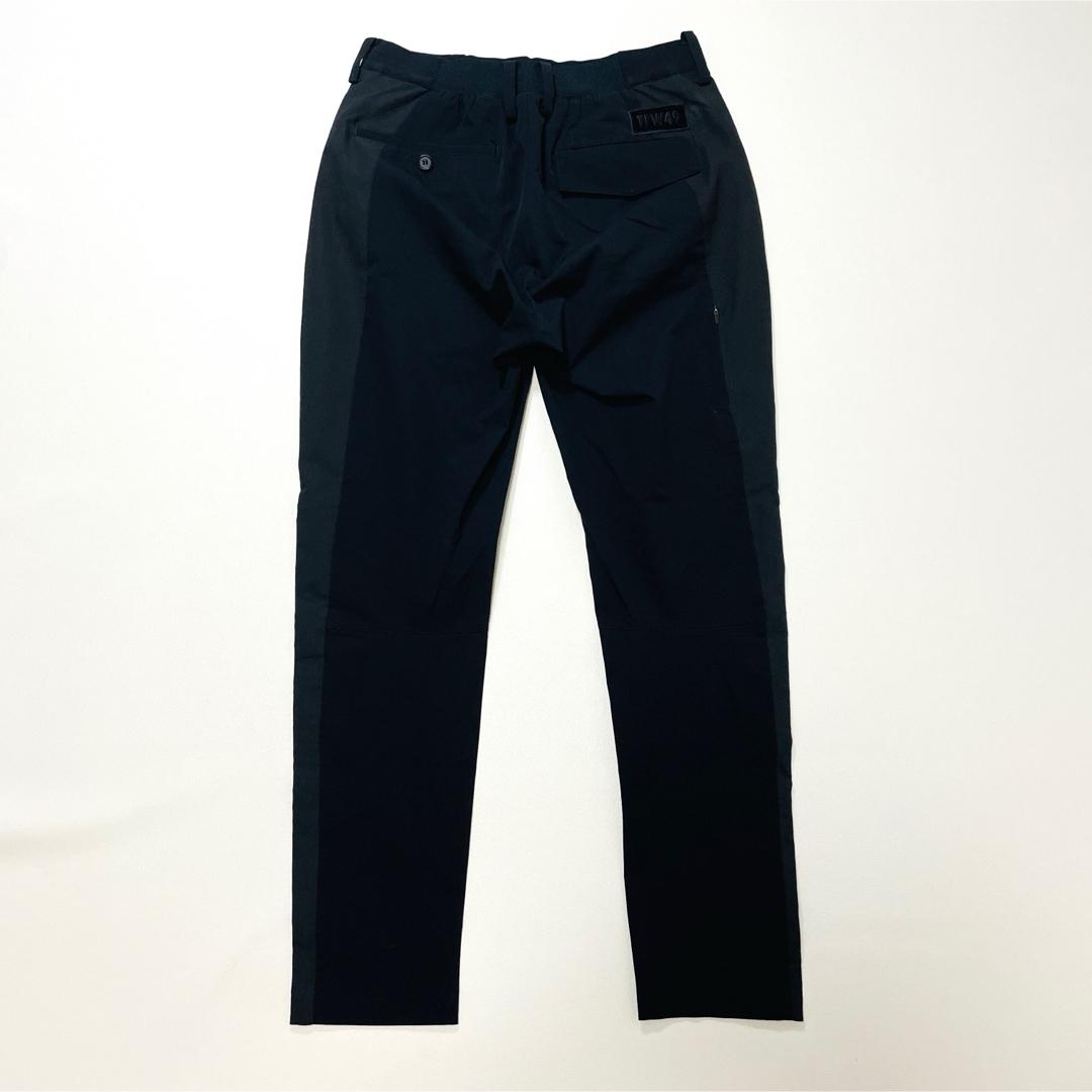 6772【美品】TFW49 サイドメッシュ　ストレッチパンツ　ブラック