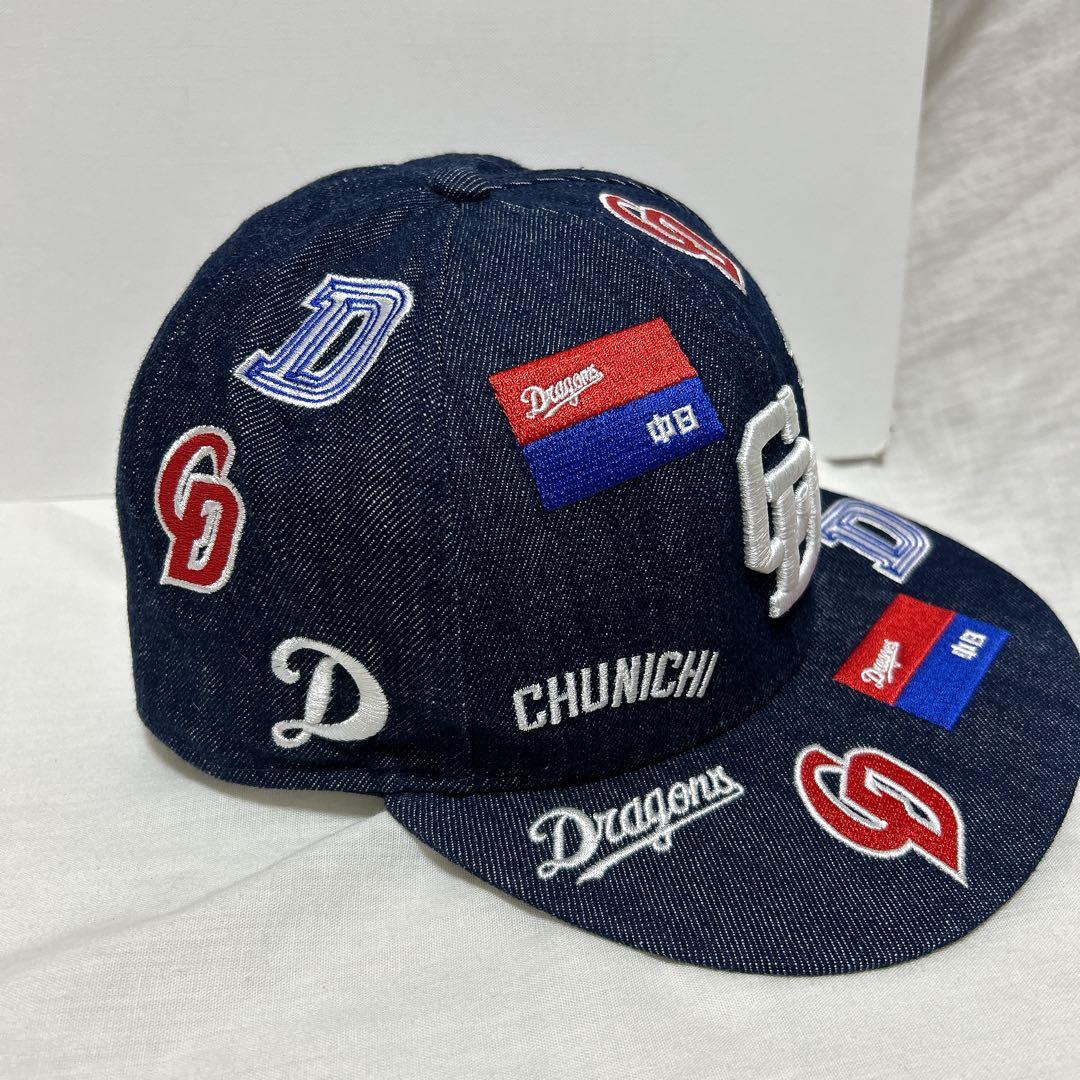 新品　中日ドラゴンズ 2024 デニム　キャップ マルチロゴ newera