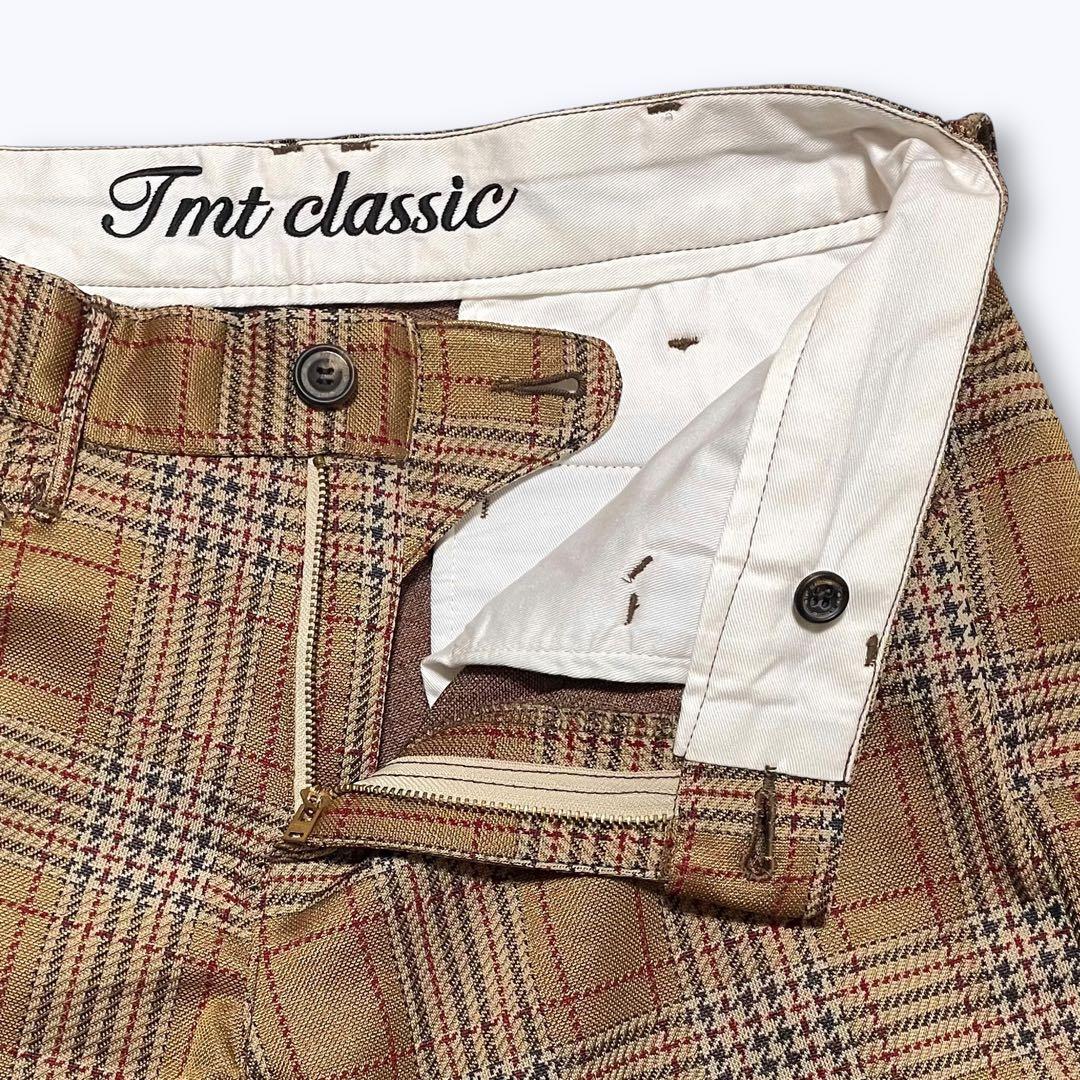 激レア希少【美品】TMT CLASSIC ゴルフ スラックス チェック柄 パンツ